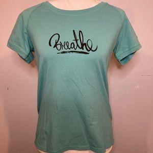 Life Is Good Blue Breathe Graphic T-Shirt